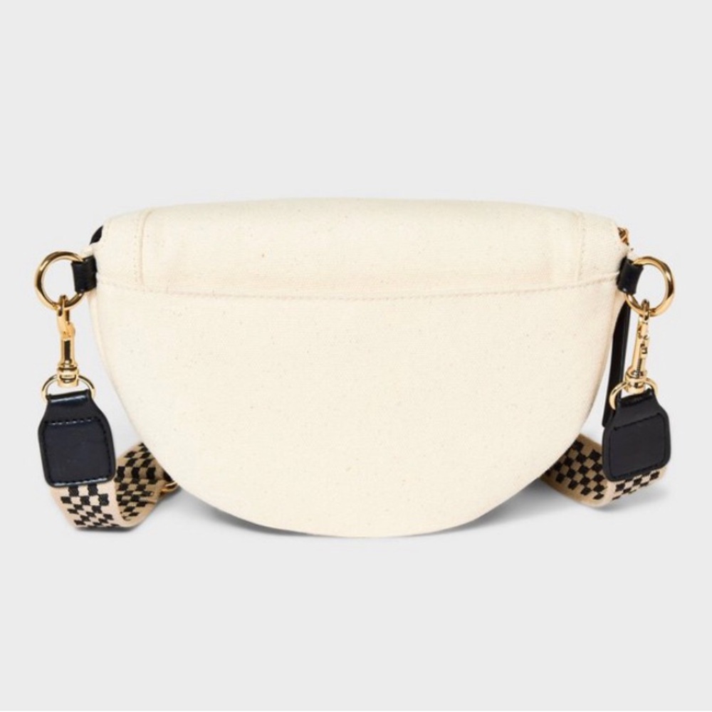 Universal Thread Cream Crossbody Bag with Checkered Strap, NWT - Picture 4 of 9